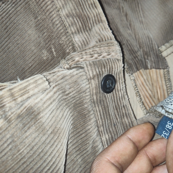 Patchwork corduroy Polo - Picture 3 of 4